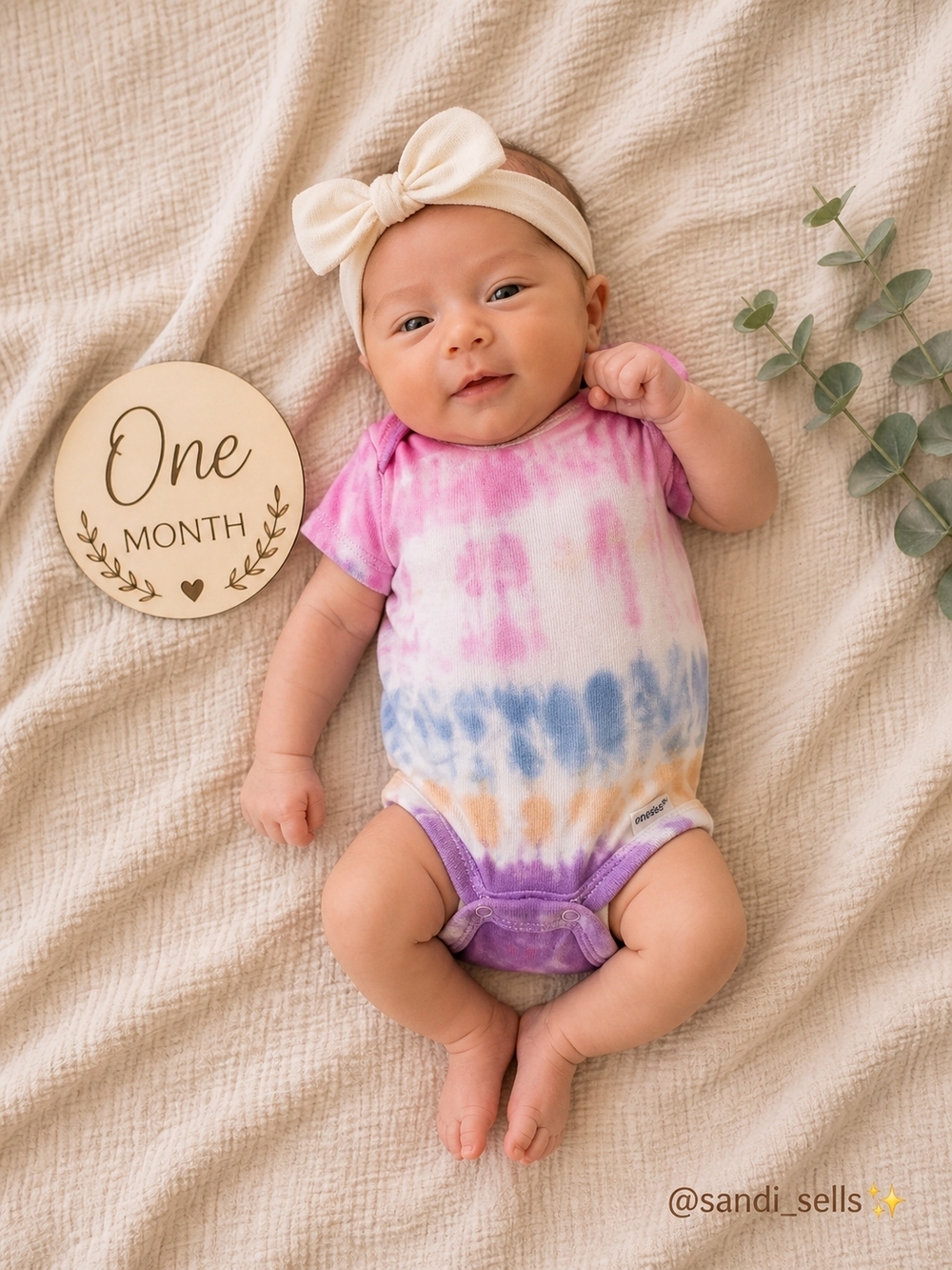 Gerber Tie-Dye Pink Blue Purple One-Piece Bodysuit